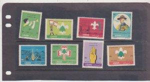 LEBANON - Scott # 376-380 & C331-C333 - VFMNH -  Boy Scouts  1962