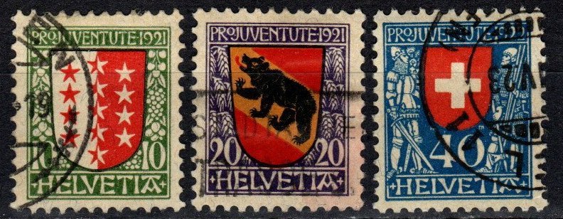 Switzerland #B18-20  F-VF Used CV $96.75 (X2419)