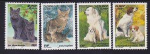 France 2740-43 MNH 1999 Cats Kittens & Dogs & Puppies Full 4 Stamp Set Very Fine