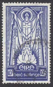 Ireland Sc# 98 Used 1937 10sh St. Patrick and Paschal Fire