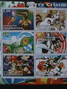 TAJIKISTAN-2002 DISNEY CARTOON-FAMOUS MOVIE- MERRY CHRISTMAS- MNH-SHEET VF