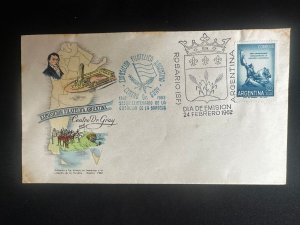 C) 1962. ARGENTINA. FDC. CELEBRATIONS IN TRIBUTE TO THE CREATION OF THE FLAG. XF