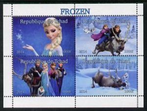 CHAD - 2014 - Walt Disney, Frozen - Perf 4v Sheet #1 - MNH - Private Issue