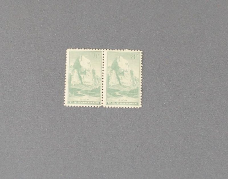 747, Zion, Pair, Mint OGNH, CV $9.00