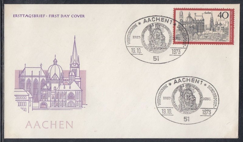 Germany Scott 1069A FDC - Town Type, Aachen