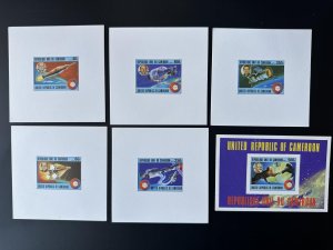 Cameroon 1977 Mi. 859 - 863 Bl. 16 Luxury Event Space Apollo Soyuz USA USSR