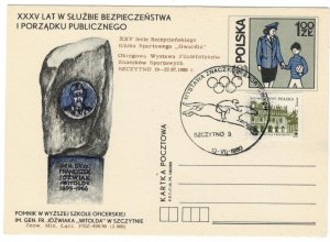 Poland 1980 Card Special Cancellation Sport Olympic Games Horse Racing Exhibitio