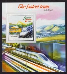 Sierra Leone 3326 Trains Souvenir Sheet MNH VF