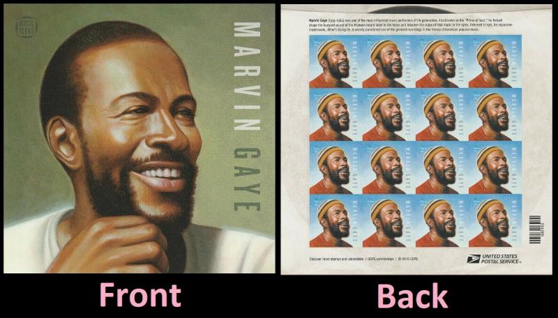 US 5371 Music Icons Marvin Gaye forever sheet (16 stamps) MNH 2019 