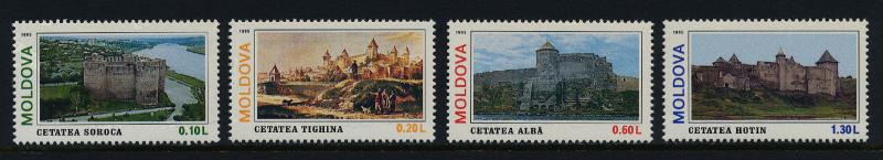 Moldova 178-81 MNH Architecture, Citadels