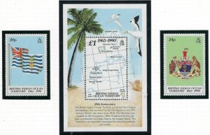 B.I.O.T.108-10 MNH 1990 25th Anniv of Territory (fe4577a)