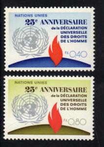 United Nations Geneva  #35-36  MNH  1973  human rights