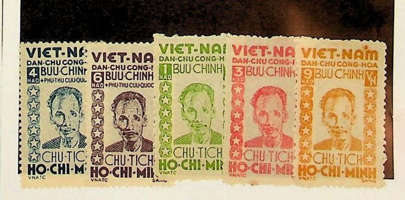 NORTH VIET NAM - Viet Minh Sc 1L57-61 LH ISSUE OF 1945 - HO CHI MINH