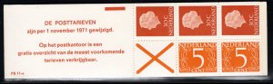 Netherlands Scott # 405 (2), 461 (3), labelX, mint nh, cpl. stamp booklet,Pb11aF