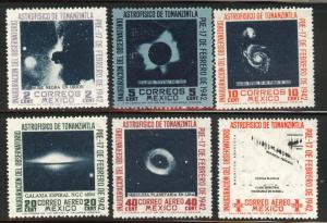 MEXICO Scott 774-6, C123-5 MH* 1942 astrophysics set CV$100