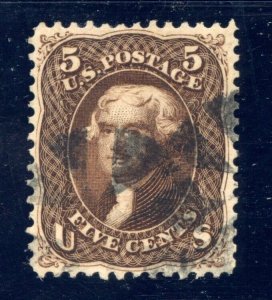 US SCOTT #76 USED-VF-XF GRADED 85 W/ PSE PF CERTS SMQ $275 (5/15/24 GP)