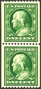U.S. #385 MINT PAIR OG NH