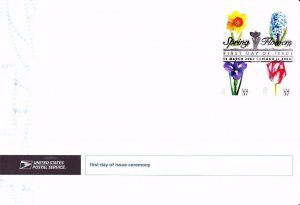 USPS FDC Ceremony Program #3900-03 Spring Flowers Garden Show Blk/4 2005
