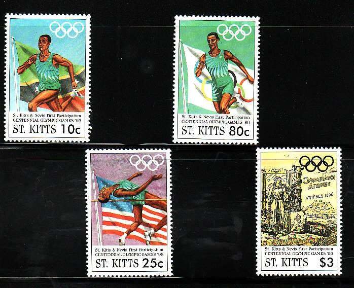 St. Kitts-Sc#409-12- id7-unsed NH set-Sports-Summer Olympic Games-Atlanta-1996-