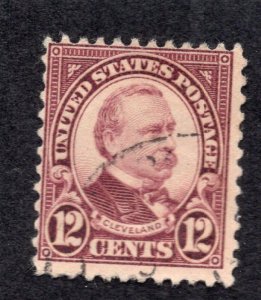 US 1931 12c brown violet Cleveland Rotary, Scott 693 used, value = 25c