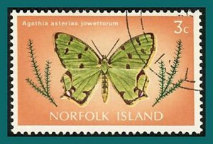 Norfolk Island 1977 Butterflies Moths 4, 3c used #203,SG181