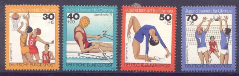 Germany B526-9 MNH Sports, Basketball, Gymnastics, Volleyball, Rowing