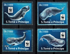 S. TOME E PRINCIPE 2017 - Whales/ complete set MNH