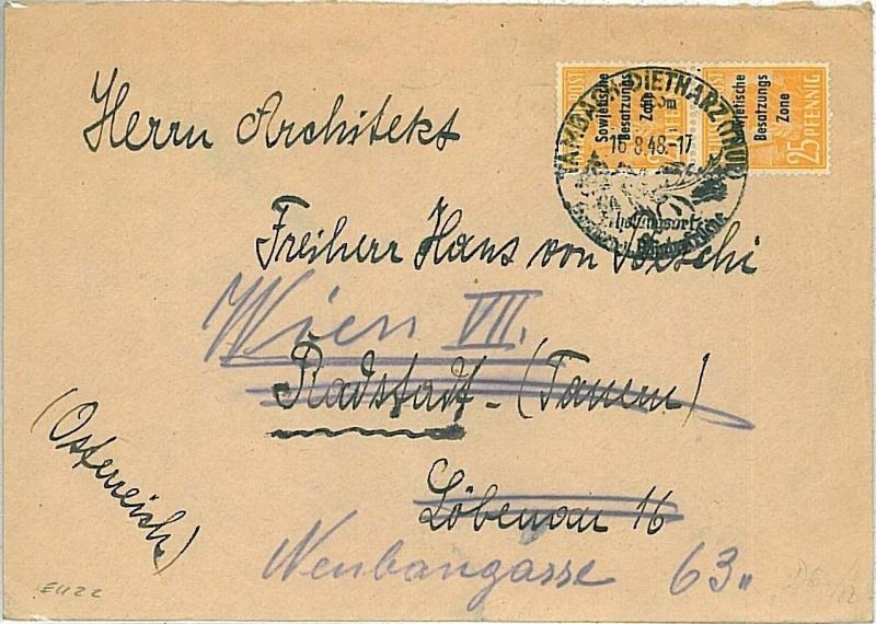 GERMANY: SOVIET ZONE Sowjetische Besatzungszone - POSTAL HISTORY cover - 1948