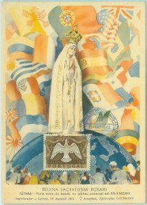 86505 - PORTUGAL - Postal History - MAXIMUM CARD - RELIGION Madonna 1951