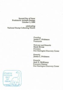 USPS Second Day Ceremony Program #2422-2425 Dinosaurs + FDC Amarillo Texas