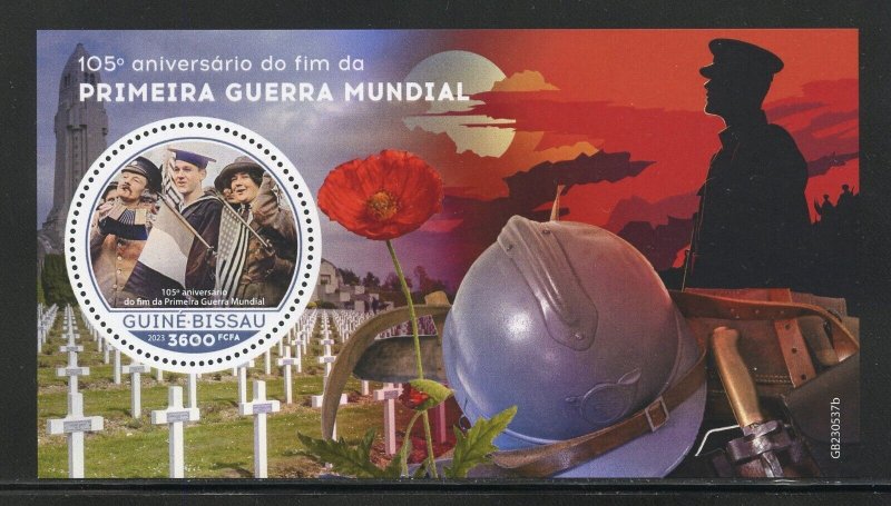 GUINEA BISSAU 2023 105th ANNIVERSARY SINCE THE END OF WORLD WAR I S/S MINT NH