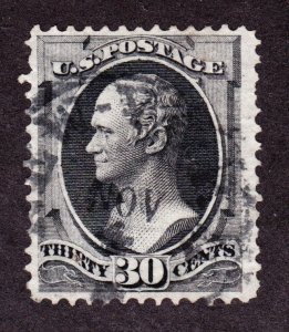 US 165 30c Hamilton Used F-VF w/ CDS Cancel SCV $300