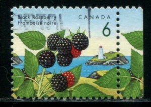 1353 Canada 6c Edible Berries - Black Raspberry, used