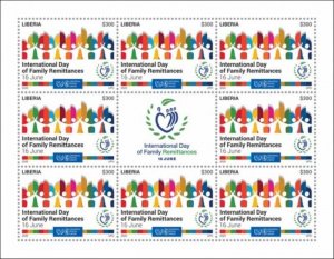 Liberia - 2020 Family Remittances - 8 Stamp Sheet - LIB200429c1