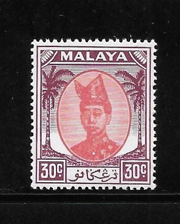 Malaya Trengganu 1952-55 Sultan Ismail Nasiruddin Shah Sc 72 MNH A1411