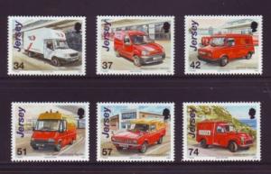 Jersey Sc 1231-6 2006 Postal Vehicles stamp set mint NH