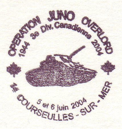 Card / Postmark France 2004 Operation Juno Overlord - Tank