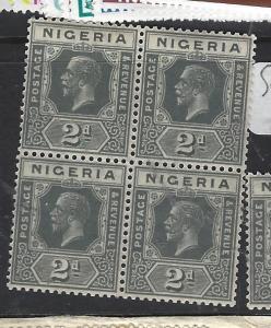 NIGERIA   (P1909B) KGV  2D  SG 20  BL OF 4 MNH   