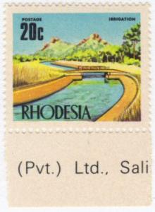 Rhodesia #289 MNH 20c canal