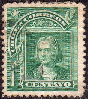 Chile 68 - Used - 1c Christopher Columbus (1905-09)