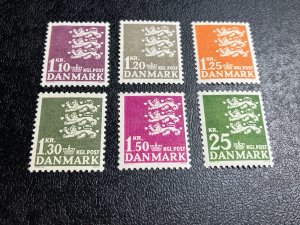 Denmark Scott 395-400 Mint