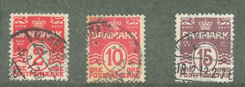 Denmark #58/62-3  Multiple