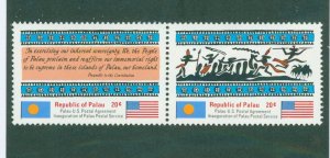 Palau 1-2 Pair MNH BIN $1.10