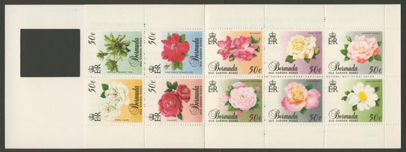 Bermuda 575a Booklet MNH Flowers, Old Garden Roses