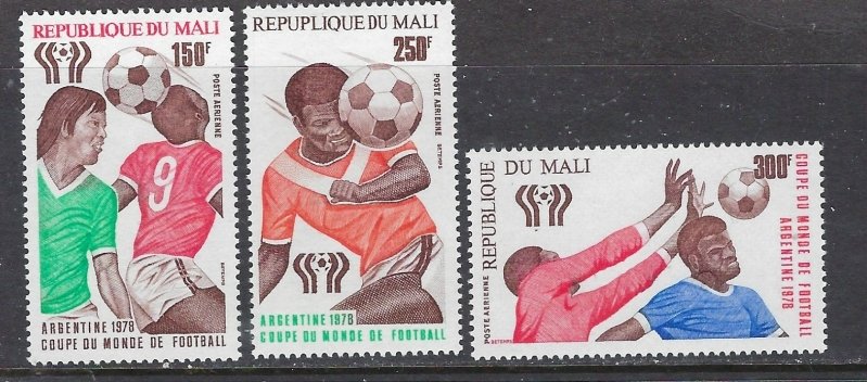 Mali C326-28 MNH 1978 Soccer (ap8651)