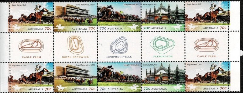 AUSTRALIA  2014 AUSTRALIAN HORSE RACING MNH GUTTERSTRIP