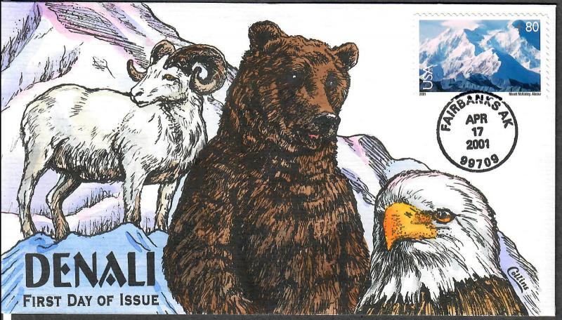 US Collins FDC SC#C137 Denali