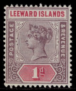 LEEWARD ISLANDS QV SG2, 1d dull mauve & rose, NH MINT. 