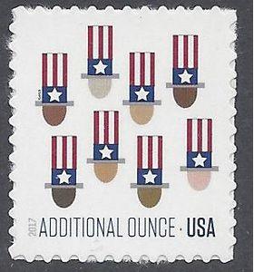 Scott 5174 (21c Forever) Additional Ounce Uncle Sam’s Hat 2017 Mint NH