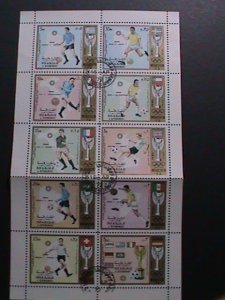 SHARJAH 1972 OLYMPIC GAMES MUNICH'72   SOCCER CHAMPIONSHIPS -CTO SHEET